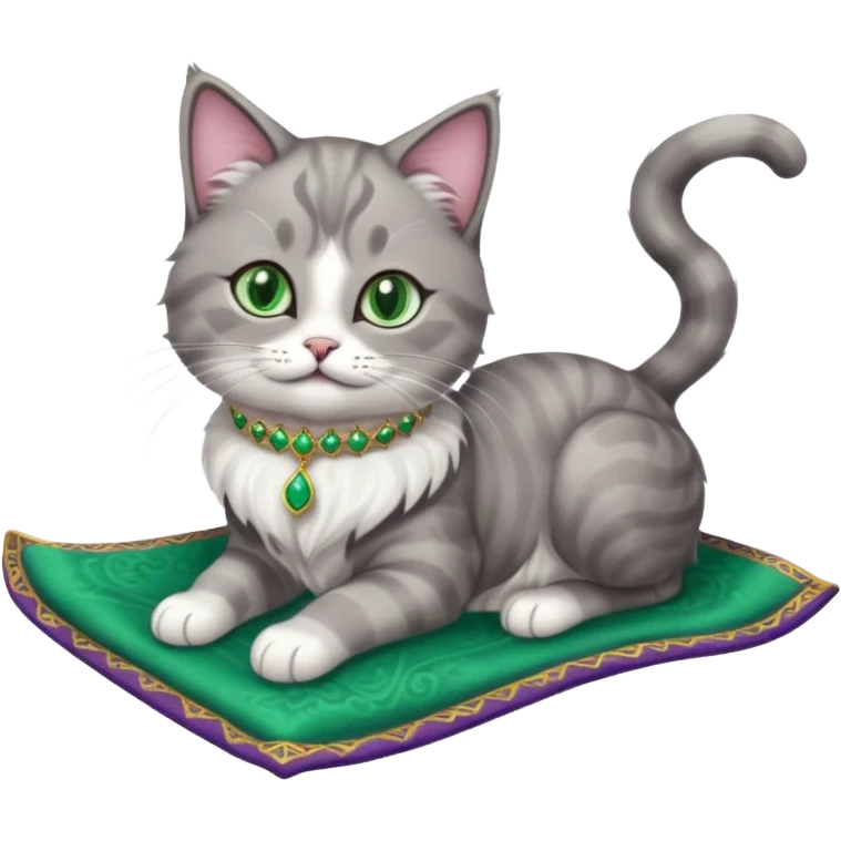 cat in flying carpet emoji