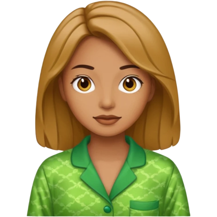 woman with green cpijamas emoji