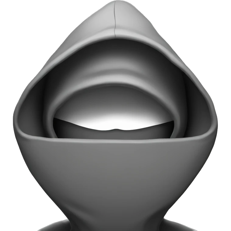 grayscale mysterious hooded boy in gloves emoji