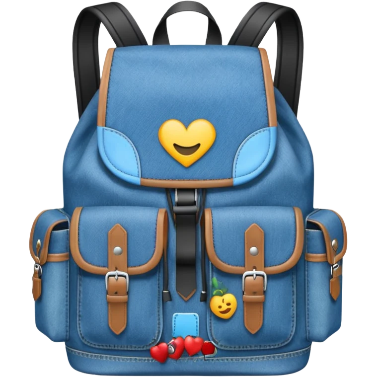 Denim backpack emoji