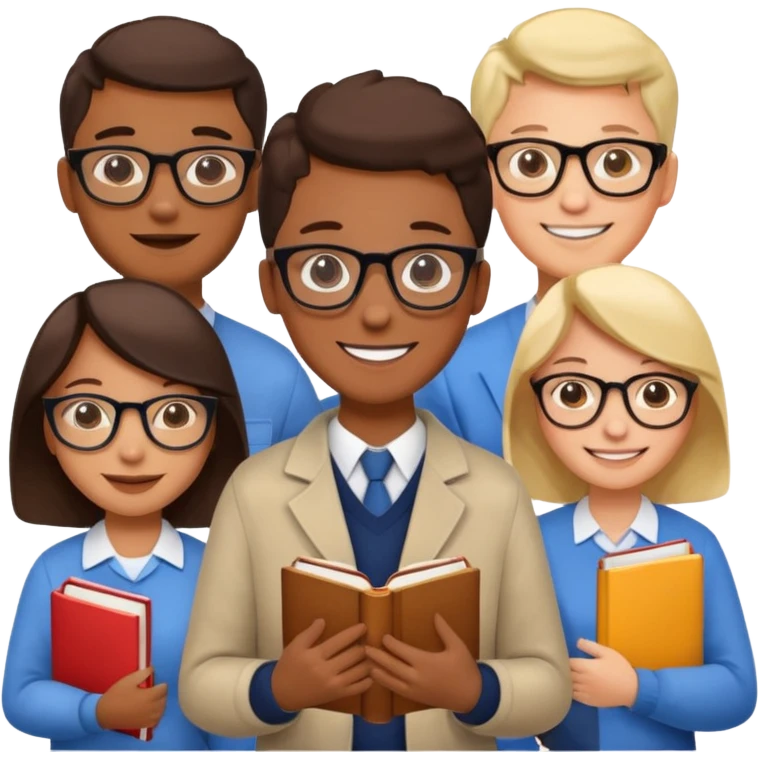 Создай очень счатливых учиников и полной учительнецы emoji