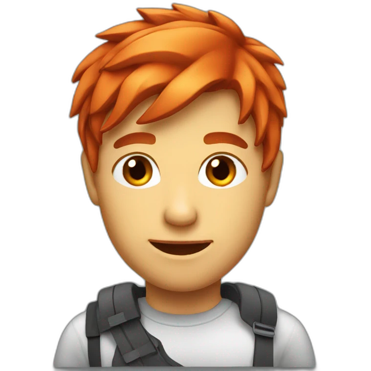 Chat looking left with red hairs  emoji