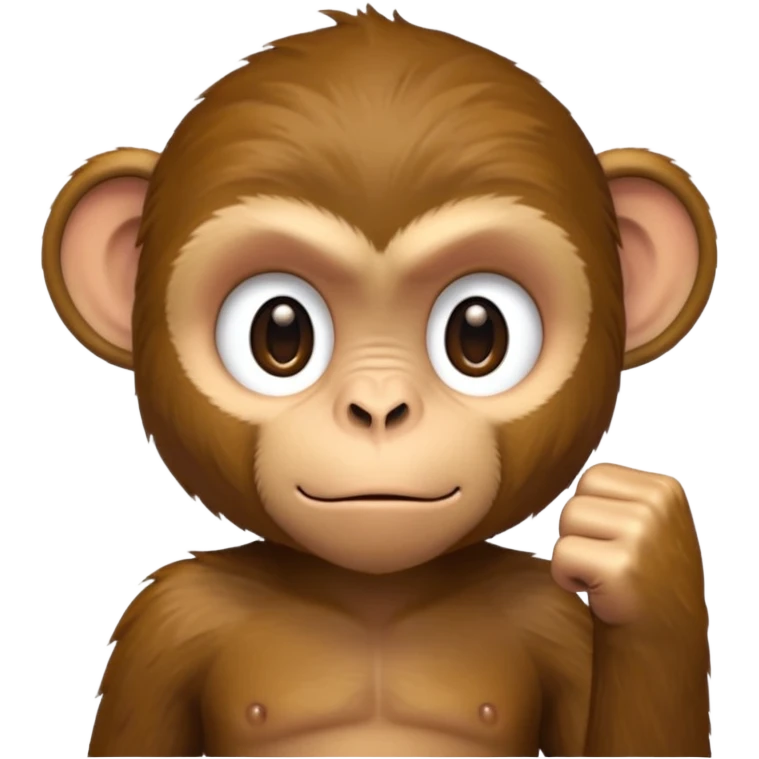 monkey with one thumbs down emoji