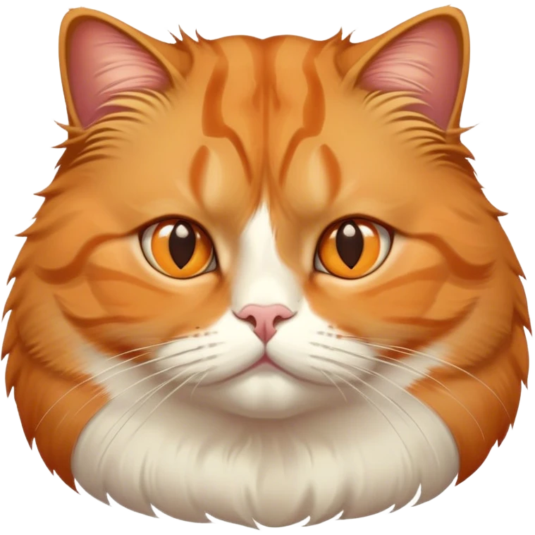 Fat orange cat hazel eyes emoji