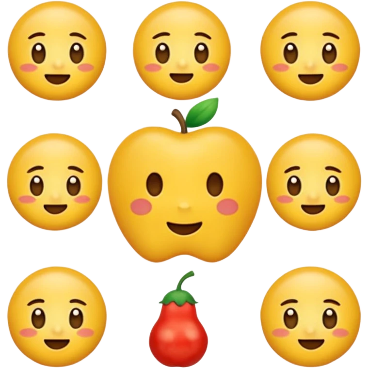 육각형의 보석모양 붉은색 젤리 emoji