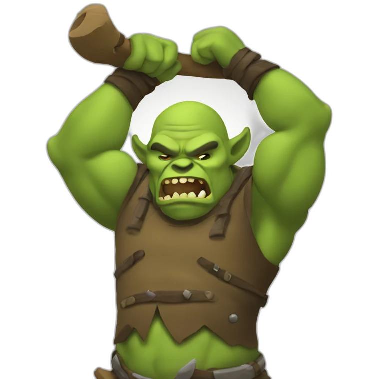 Orc dabbing emoji