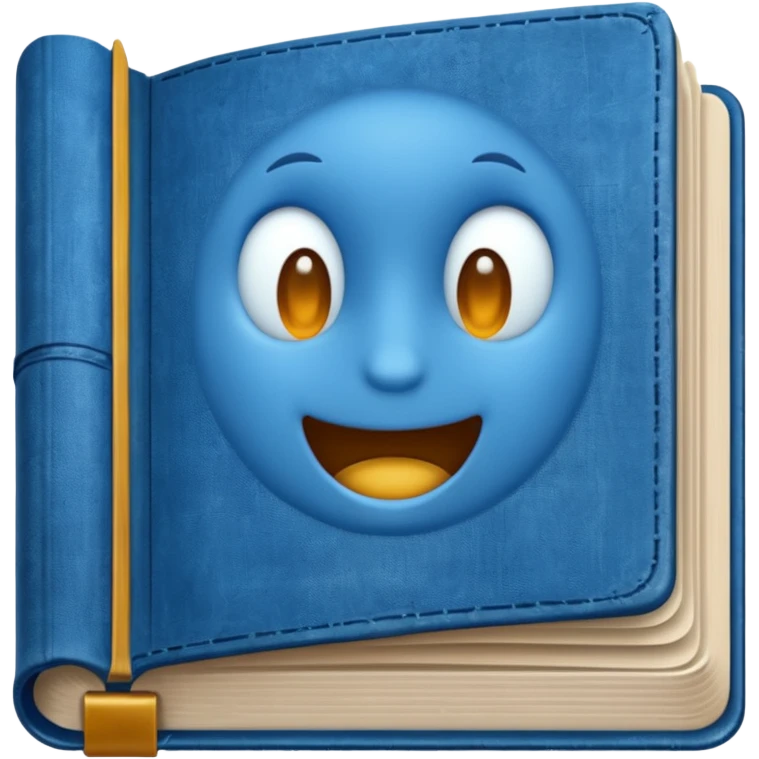 Opened book blue emoji
