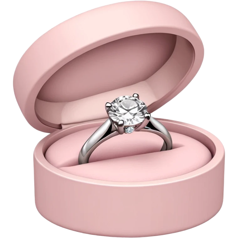 all white diamond ring, plain light pink box emoji  emoji