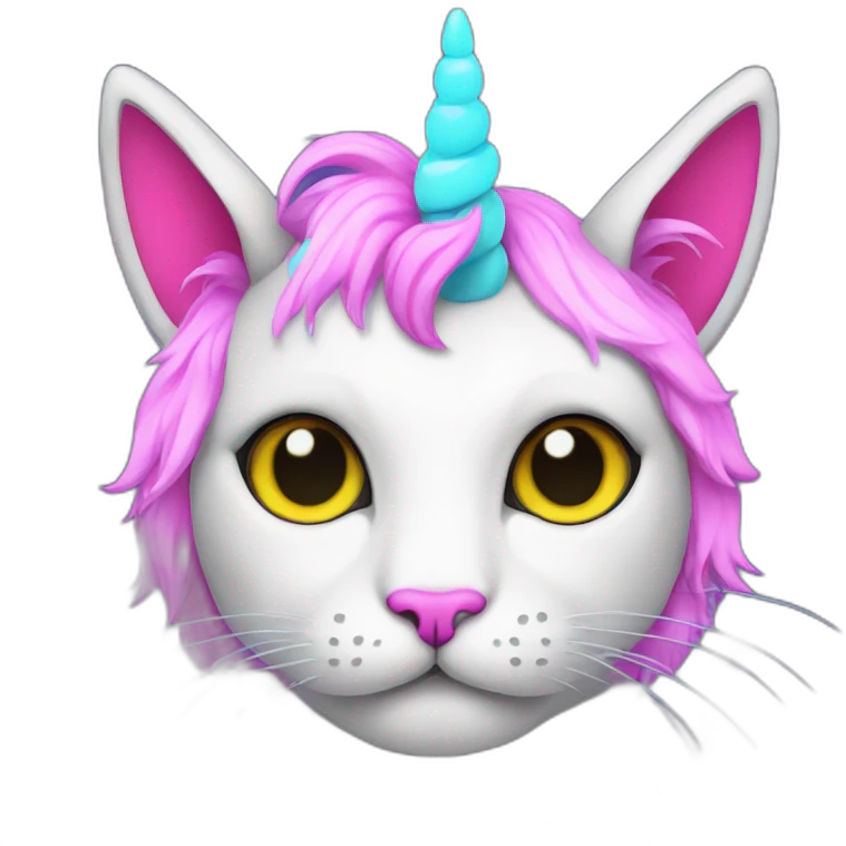 cat unicorn neon emoji