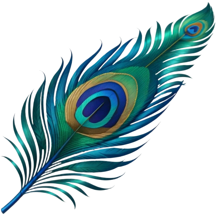 Peacock feather emoji