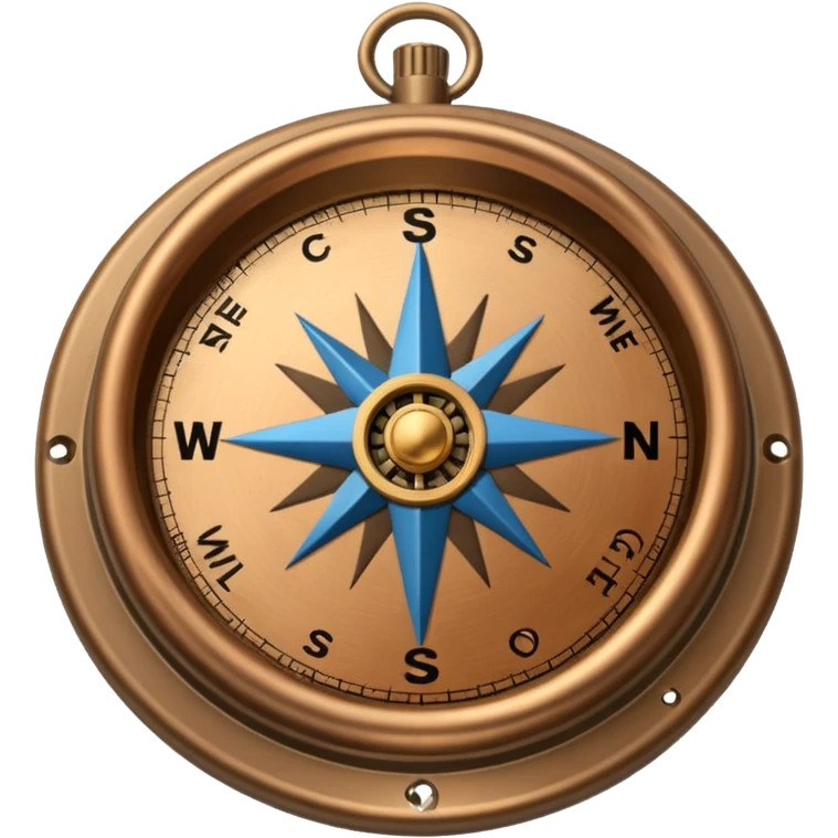 compass with 'mission' emoji