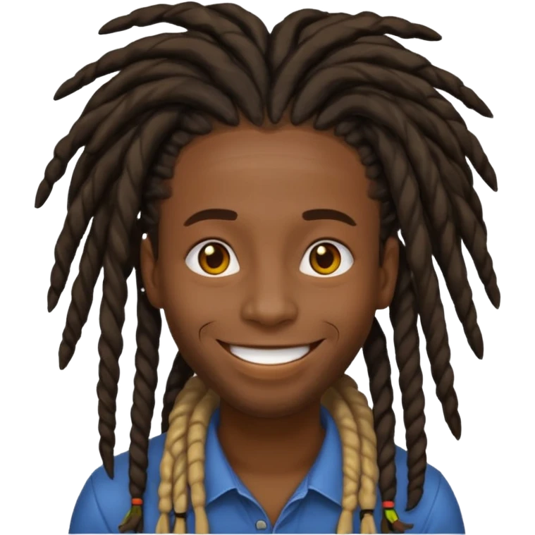 a black african with dreadlocks emoji emoji