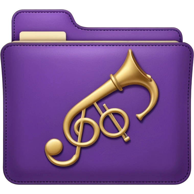 purple music folder emoji