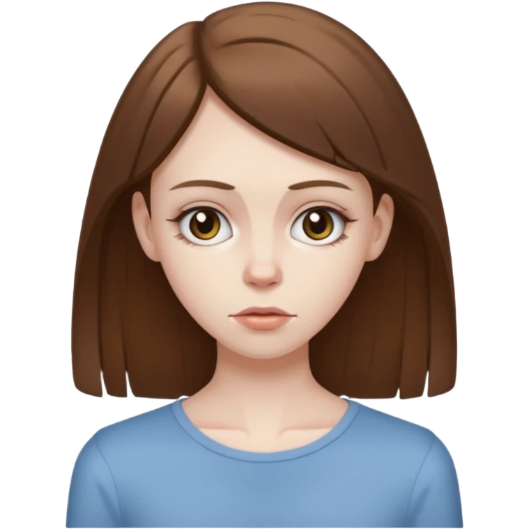 anorexic white girl with brunnete hair emoji