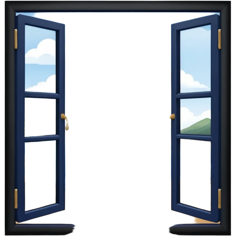 A beautiful navy open window emoji