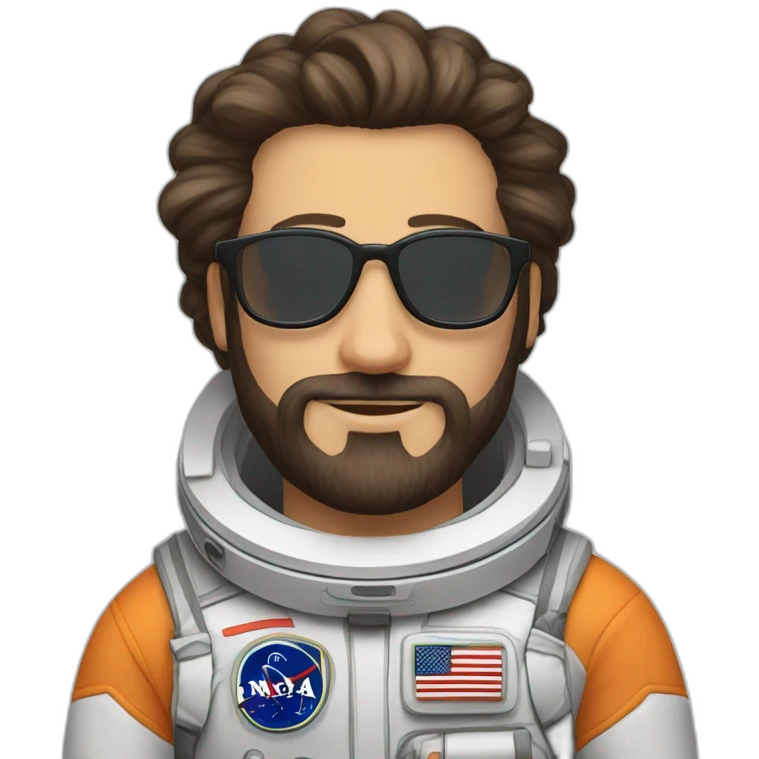 caucasian-man astronaut black-beard man-bun white-glasses emoji