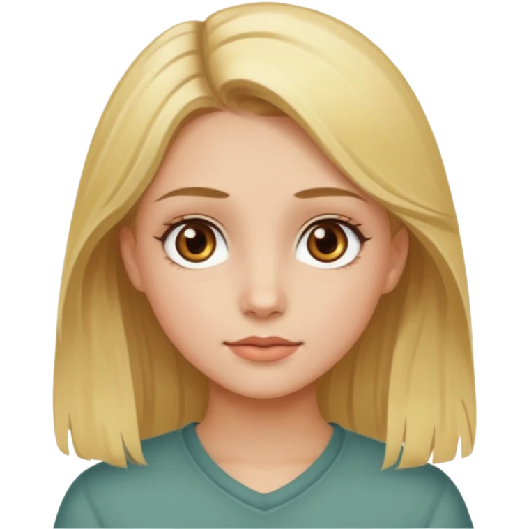 beyaz tenli sarı saçlı ela gözlü kız  emoji