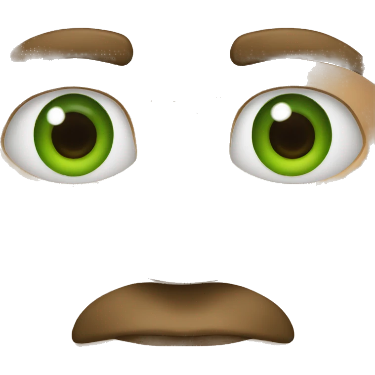 Hombre ojos verdes emoji
