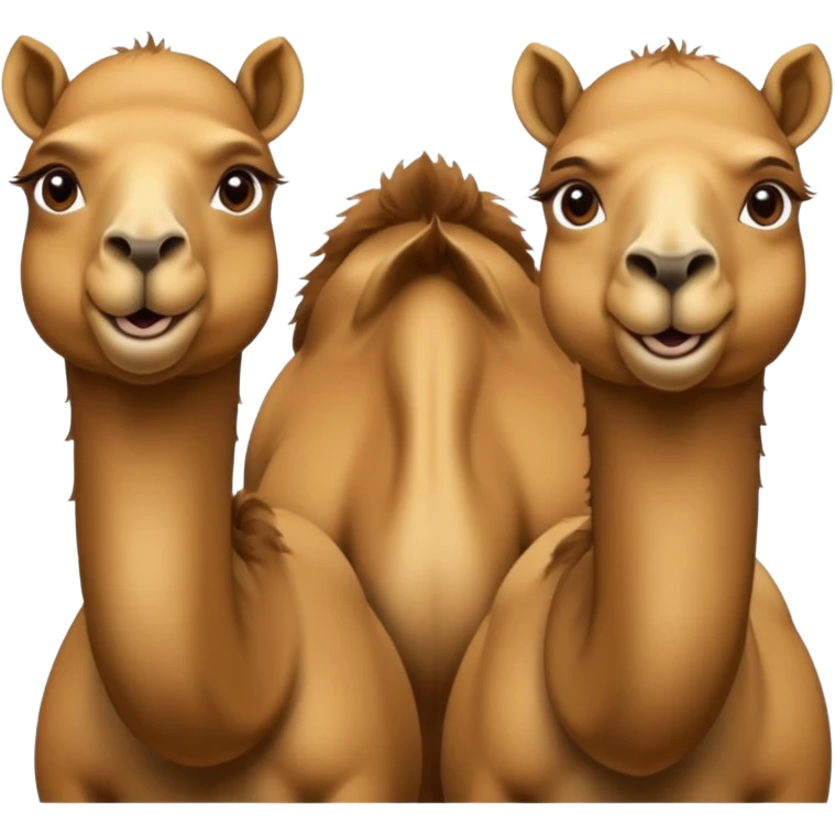 High resolution camels without fur emoji