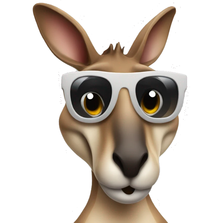 Kangaroo with a Bluetooth emoji
