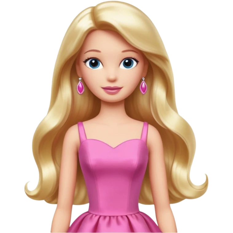 barbie wear pink dress emoji