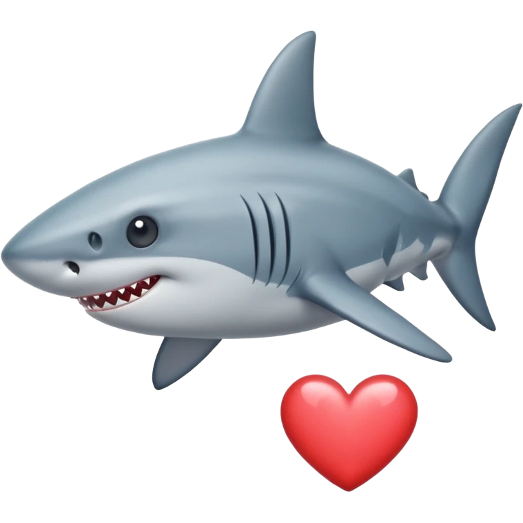 Tiburón con dos corazones en los ojos emoji