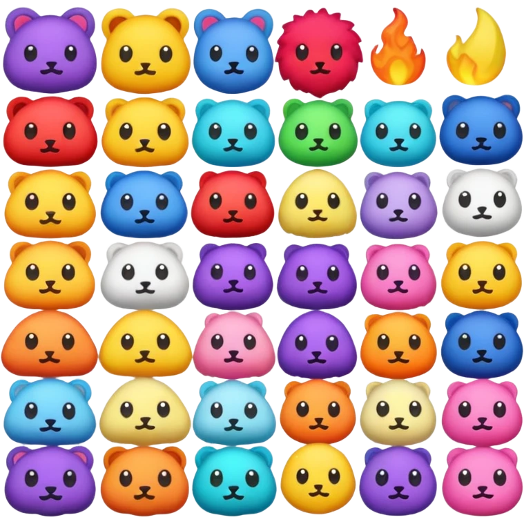 fuzzy felt emoji