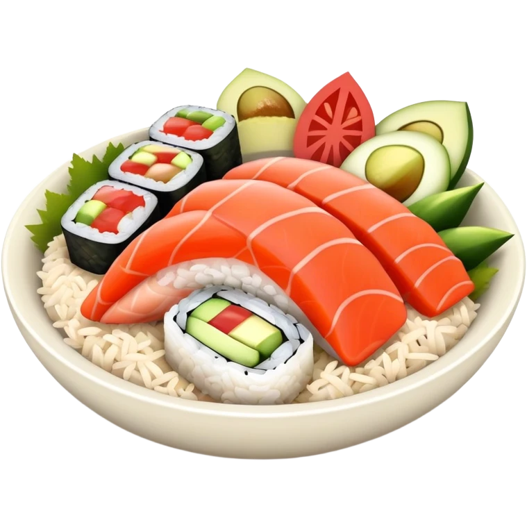 O poke havaiano é um prato feito com peixe cru, arroz, e acompanhamentos. Você pode personalizar o seu poke escolhendo os ingredientes. 
Base Arroz de sushi ou quinoa. 
Proteína Atum fresco marinado, Salmão defumado, Tofu, Camarão. 
Vegetais 
Rabanete, Cenoura, Pepino, Abacate, Manga em cubinhos, Tomate cereja, Cebola roxa.
 emoji