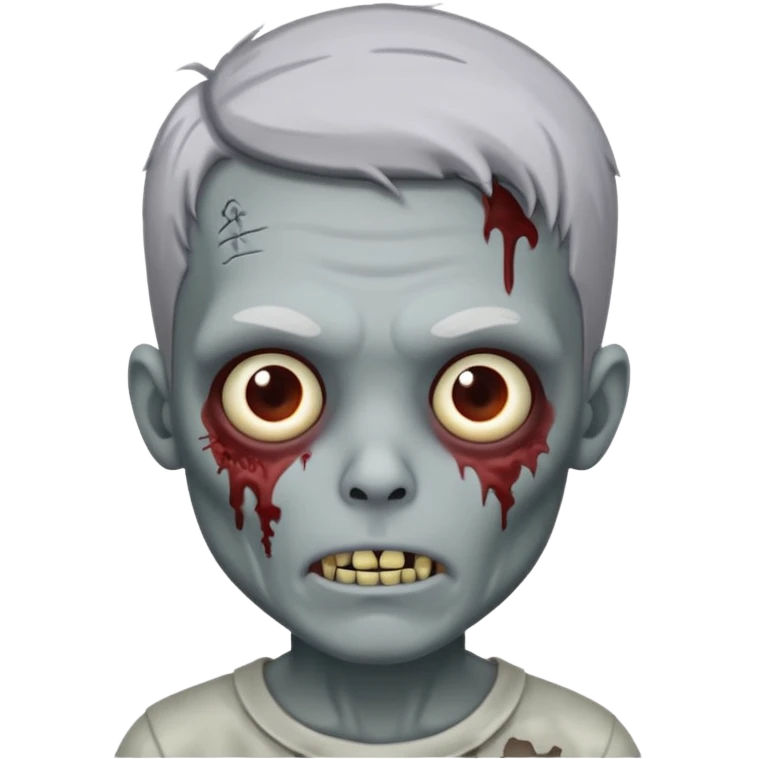 zombie boy with gray hair emoji