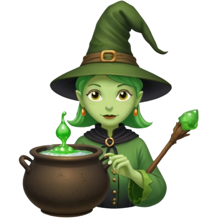 green witch cooking potion emoji