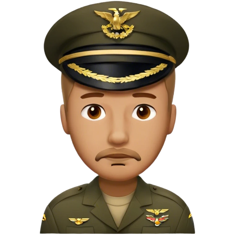 Tired military man emoji