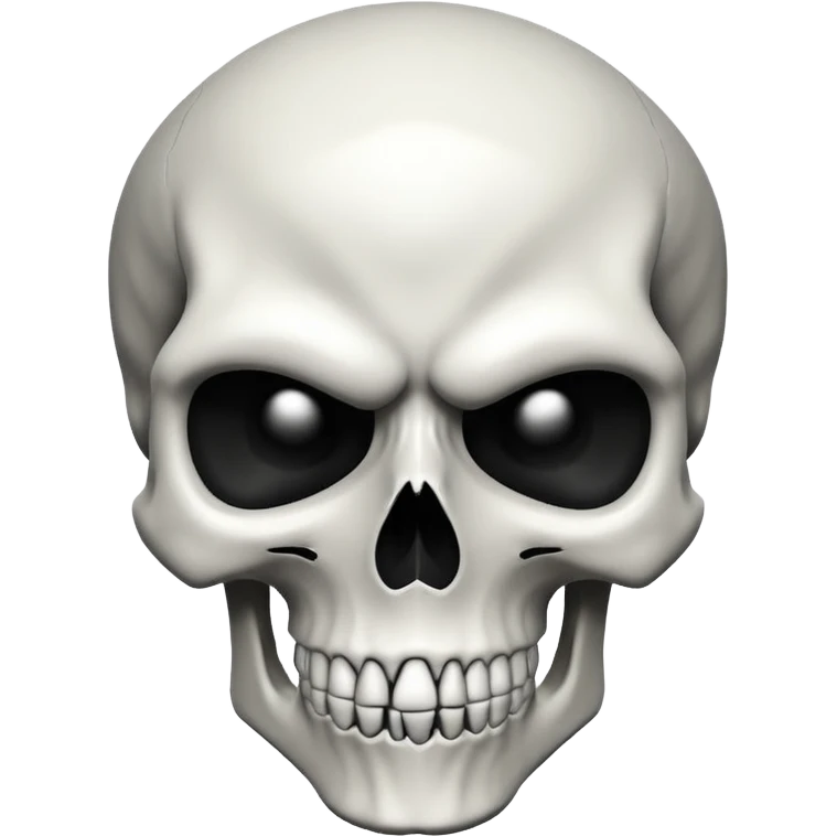 The image shows a stylized skull graphic with an angular and aggressive design. emoji