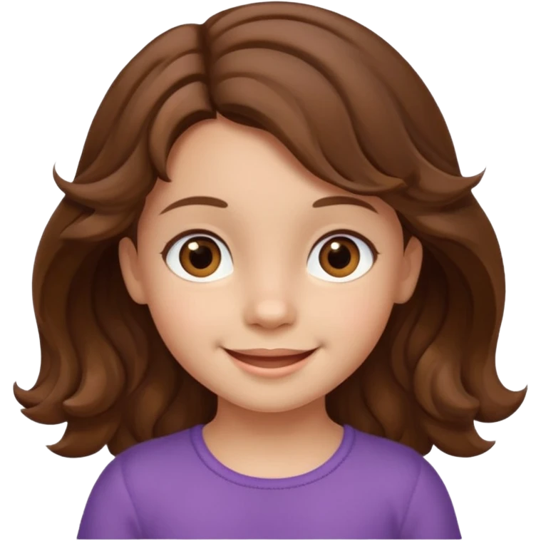 3yr old girl wavy/cyrly brown hair brown eyes skinny emoji