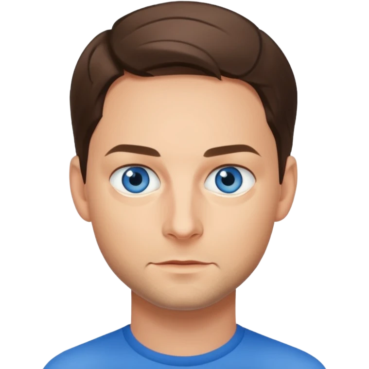 Tobey Maguire with blue eyes emoji