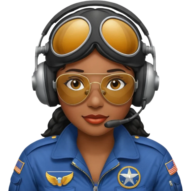 Black Pilot Woman emoji