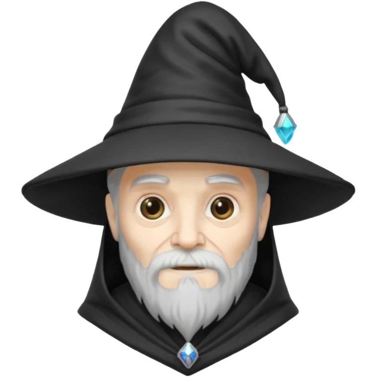 old wizard with visible skeleton black robe and wizard hat  emoji