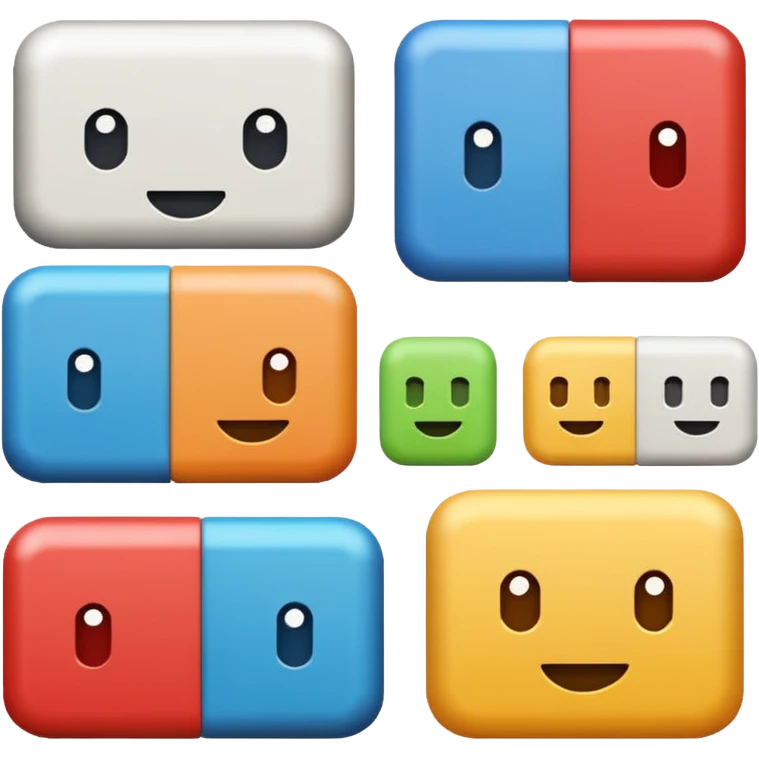 Stacked text emoji