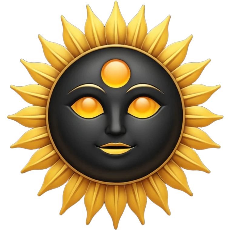 Gothic sun without face emoji