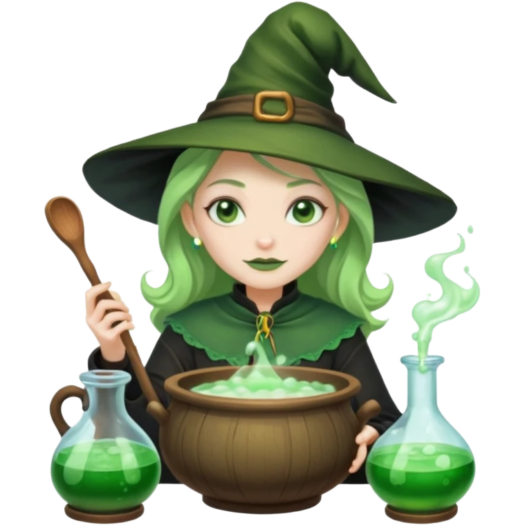 green witch cooking potion emoji