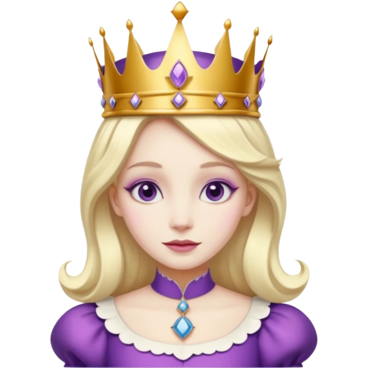purple queen in alice wonderland, emoji