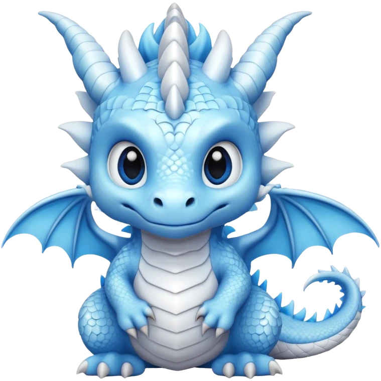 white cute dragon emoji