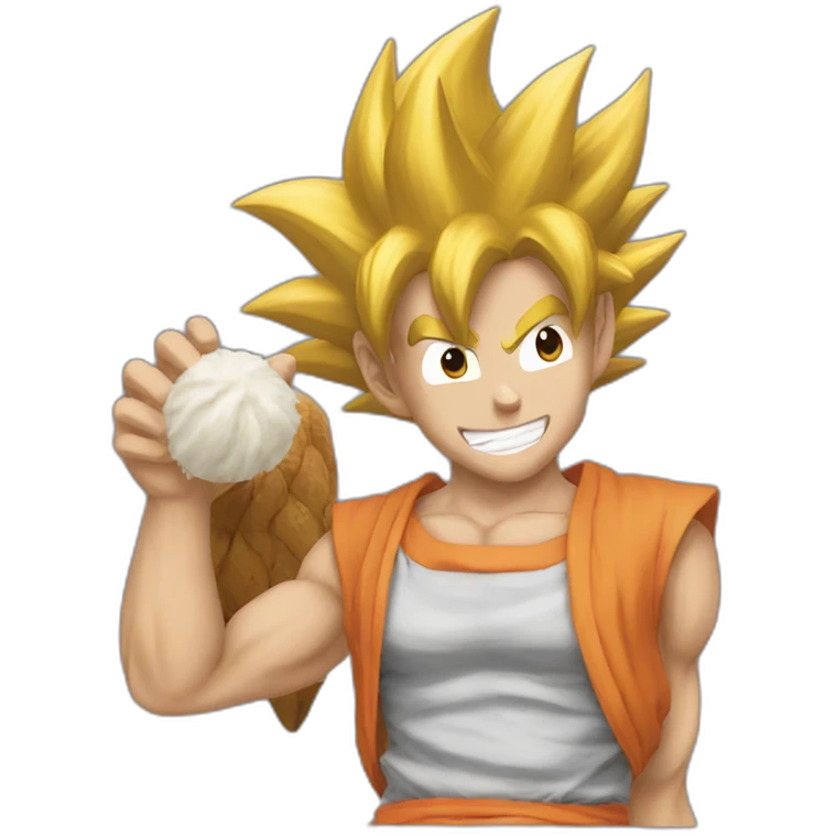does goku clean nuts? emoji