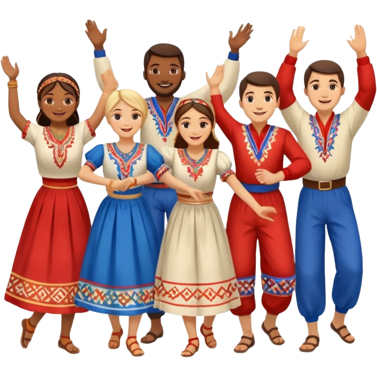 Serbian kolo dancing emoji