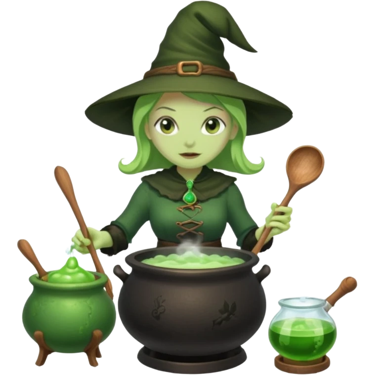 green witch cooking potion emoji