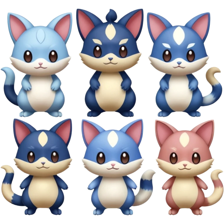 Skitty-Meowstic-Gorebyss-Pokémon (full body) emoji