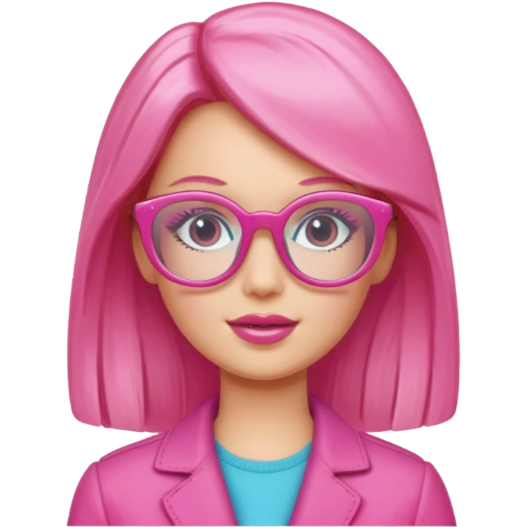  a barbie pink glasses emoji