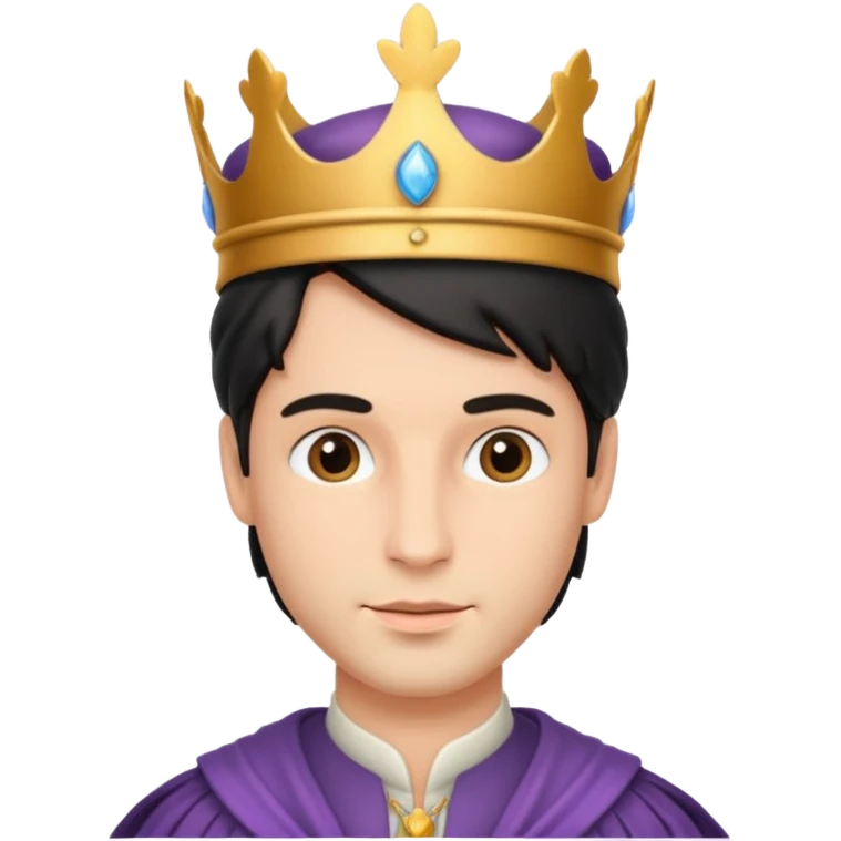 A prince with a hansome face and a hat in his head emoji