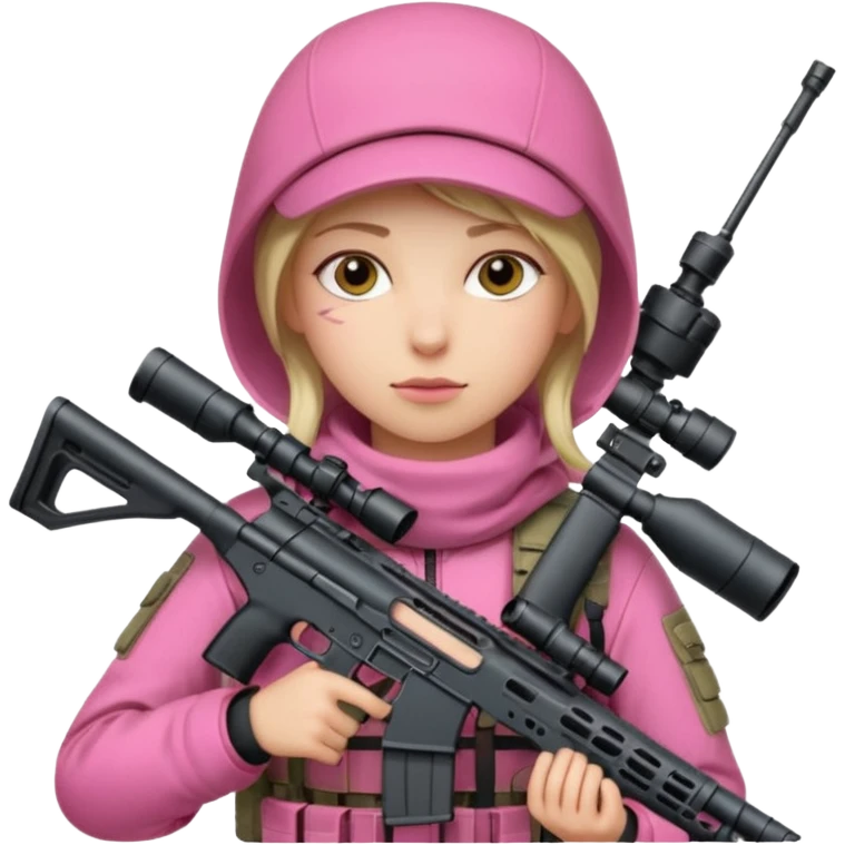 Pretty pink sniper emoji