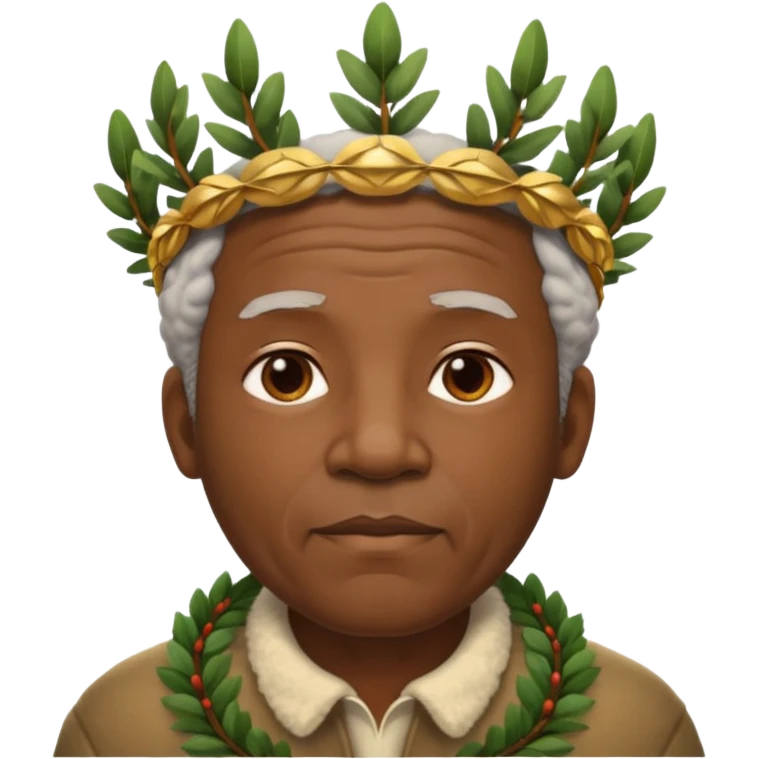 black old man wearing laurel wreaths emoji