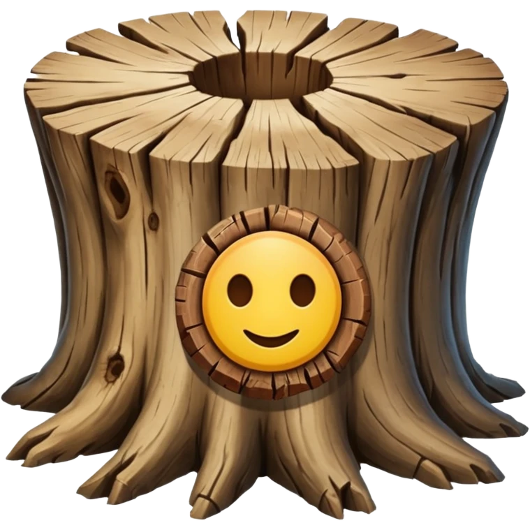 tree stump with a “east” sign on it emoji